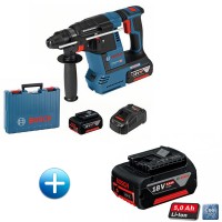 Акумулаторен перфоратор BOSCH GBH 18V-26 + 2 x 6.0 Ah